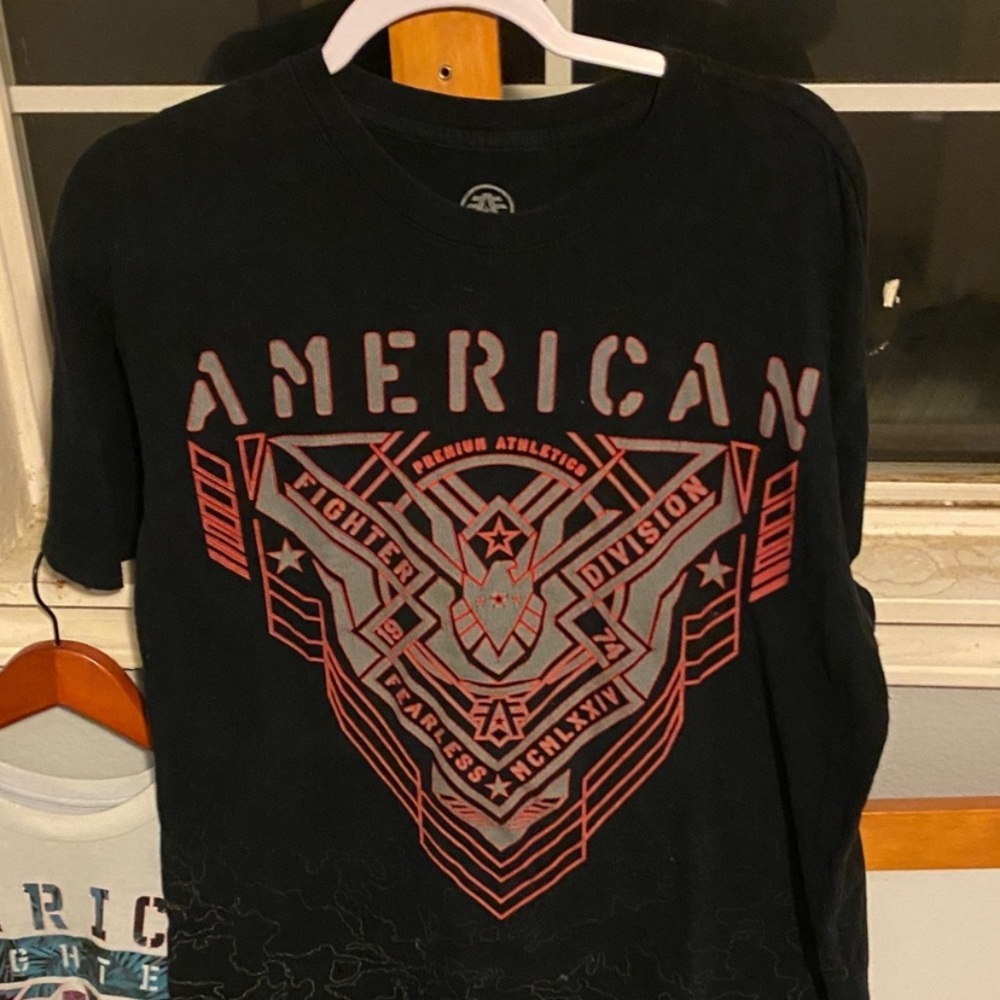 NWOT American Fighter Black and Red Graphic Tee